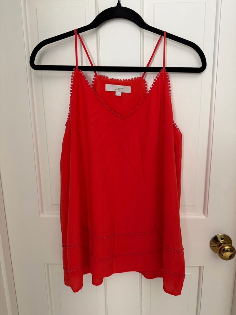 LOFT Orange Spaghetti Strap Camisole Top